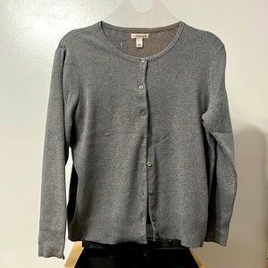 Croft and Barrow Gray button up cardigan PL